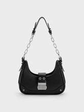 Charles & Ke*th - Winslet Canvas Belted Hobo Bag - Black